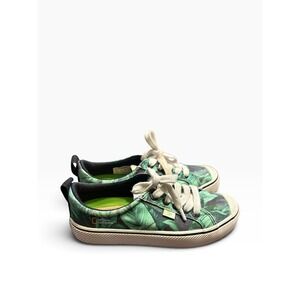 Cariuma National Geographic OCA Low Green Tropical Leaf Canvas Sneakers 5.5